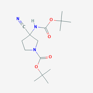 tert-Butyl 3-(tert-butoxycarbonylamino)-3-cyanopyrrolidine-1-carboxylate