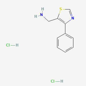 molecular formula C10H12Cl2N2S B3022039 [(4-Phenyl-1,3-thiazol-5-yl)methyl]amine dihydrochloride CAS No. 1269226-67-6
