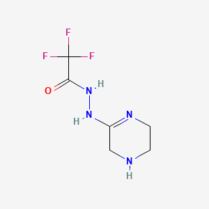 2,2,2-trifluoro-N'-[(2Z)-piperazin-2-ylidene]acetohydrazide