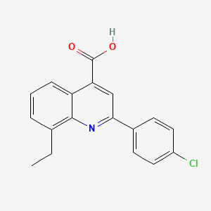 molecular formula C18H14ClNO2 B3022078 2-(4-Chlorophenyl)-8-ethylquinoline-4-carboxylic acid CAS No. 590350-43-9