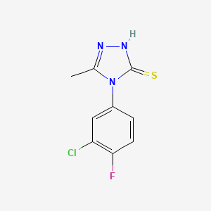 molecular formula C9H7ClFN3S B3022080 4-(3-chloro-4-fluorophenyl)-5-methyl-4H-1,2,4-triazole-3-thiol CAS No. 669755-61-7