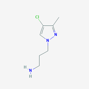 molecular formula C7H12ClN3 B3022087 3-(4-chloro-3-methyl-1H-pyrazol-1-yl)propan-1-amine CAS No. 951235-35-1