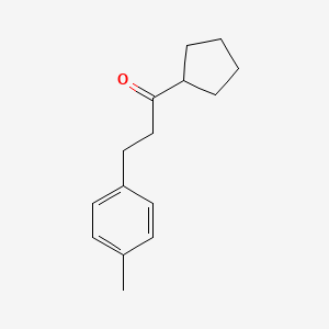 molecular formula C15H20O B3022095 Cyclopentyl 2-(4-methylphenyl)ethyl ketone CAS No. 898769-55-6