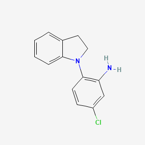 molecular formula C14H13ClN2 B3022126 5-Chloro-2-(2,3-dihydro-1H-indol-1-YL)aniline CAS No. 937606-11-6
