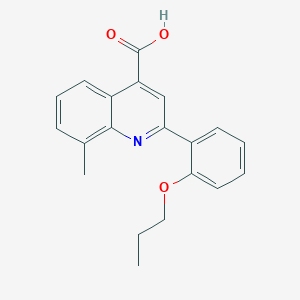 molecular formula C20H19NO3 B3022168 8-Methyl-2-(2-propoxyphenyl)quinoline-4-carboxylic acid CAS No. 932841-25-3