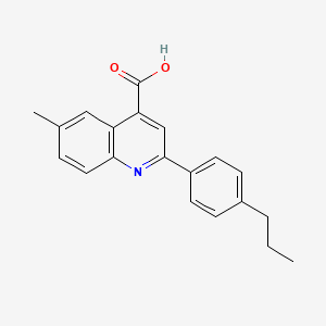 molecular formula C20H19NO2 B3022169 6-Methyl-2-(4-propylphenyl)quinoline-4-carboxylic acid CAS No. 438219-45-5
