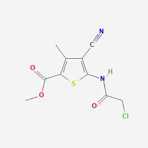 molecular formula C10H9ClN2O3S B3022174 Methyl 5-[(chloroacetyl)amino]-4-cyano-3-methylthiophene-2-carboxylate CAS No. 519016-58-1