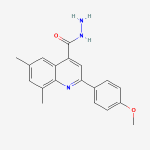 2-(4-Methoxyphenyl)-6,8-dimethylquinoline-4-carbohydrazide