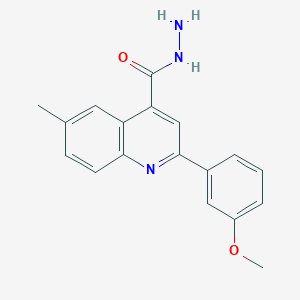 molecular formula C18H17N3O2 B3022177 2-(3-Methoxyphenyl)-6-methylquinoline-4-carbohydrazide CAS No. 588692-18-6