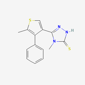 molecular formula C14H13N3S2 B3022179 4-methyl-5-(5-methyl-4-phenylthien-3-yl)-4H-1,2,4-triazole-3-thiol CAS No. 847503-30-4