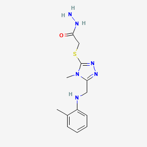 2-[(4-methyl-5-{[(2-methylphenyl)amino]methyl}-4H-1,2,4-triazol-3-yl)thio]acetohydrazide