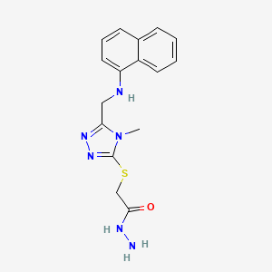 2-({4-methyl-5-[(1-naphthylamino)methyl]-4H-1,2,4-triazol-3-yl}thio)acetohydrazide