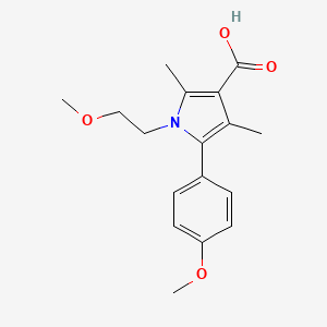 molecular formula C17H21NO4 B3022206 1-(2-methoxyethyl)-5-(4-methoxyphenyl)-2,4-dimethyl-1H-pyrrole-3-carboxylic acid CAS No. 879329-83-6