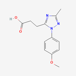 molecular formula C13H15N3O3 B3022221 3-[1-(4-methoxyphenyl)-3-methyl-1H-1,2,4-triazol-5-yl]propanoic acid CAS No. 1142210-04-5