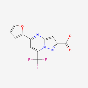 Methyl 5-(2-furyl)-7-(trifluoromethyl)pyrazolo[1,5-a]pyrimidine-2-carboxylate