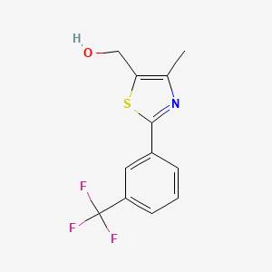 molecular formula C12H10F3NOS B3022234 4-甲基-2-[3-(三氟甲基)苯基]-1,3-噻唑-5-基}甲醇 CAS No. 668477-94-9