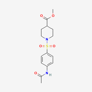 Methyl 1-{[4-(acetylamino)phenyl]sulfonyl}-4-piperidinecarboxylate