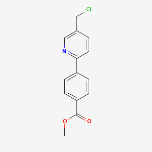 molecular formula C14H12ClNO2 B3022236 Methyl 4-(5-(chloromethyl)pyridin-2-yl)benzoate CAS No. 886361-50-8