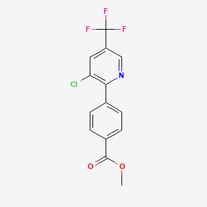Methyl 4-[3-chloro-5-(trifluoromethyl)-2-pyridinyl]benzenecarboxylate