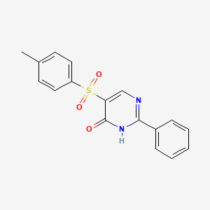 molecular formula C17H14N2O3S B3022240 5-[(4-Methylphenyl)sulfonyl]-2-phenyl-4-pyrimidinol CAS No. 885949-45-1