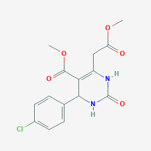 Methyl 4-(4-chlorophenyl)-6-(2-methoxy-2-oxoethyl)-2-oxo-1,2,3,4-tetrahydro-5-pyrimidinecarboxylate