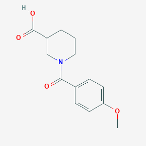 molecular formula C14H17NO4 B3022246 1-(4-methoxybenzoyl)piperidine-3-carboxylic Acid CAS No. 436093-11-7