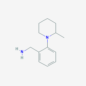 [2-(2-Methyl-1-piperidinyl)phenyl]methanamine
