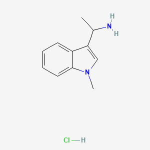 molecular formula C11H15ClN2 B3022255 [1-(1-Methyl-1H-indol-3-YL)ethyl]amine hydrochloride CAS No. 52971-31-0