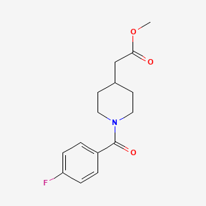 molecular formula C15H18FNO3 B3022261 [1-(4-氟苯甲酰)哌啶-4-基]乙酸甲酯 CAS No. 952949-82-5