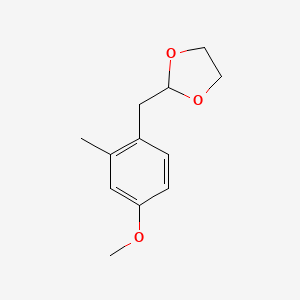 molecular formula C12H16O3 B3022275 4-Methoxy-2-methyl(1,3-dioxolan-2-ylmethyl)benzene CAS No. 898785-25-6