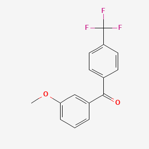 molecular formula C15H11F3O2 B3022279 3-Methoxy-4'-trifluoromethylbenzophenone CAS No. 62810-40-6