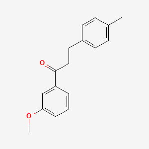 molecular formula C17H18O2 B3022288 3'-Methoxy-3-(4-methylphenyl)propiophenone CAS No. 898768-51-9