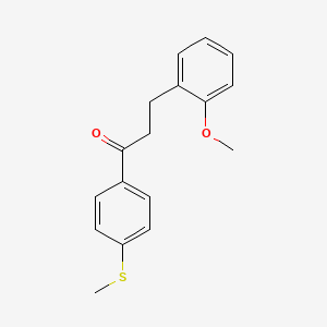 molecular formula C17H18O2S B3022292 3-(2-Methoxyphenyl)-4'-thiomethylpropiophenone CAS No. 898769-83-0