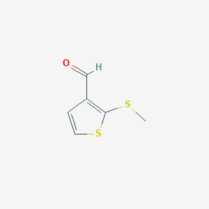 molecular formula C6H6OS2 B3022332 2-(甲硫基)噻吩-3-甲醛 CAS No. 76834-95-2