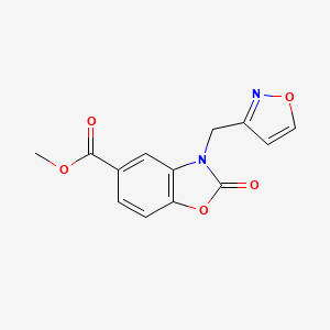 molecular formula C13H10N2O5 B3022347 Methyl 3-(isoxazol-3-ylmethyl)-2-oxo-2,3-dihydro-1,3-benzoxazole-5-carboxylate CAS No. 1020243-01-9