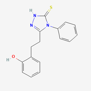 molecular formula C16H15N3OS B3022352 2-[2-(5-mercapto-4-phenyl-4H-1,2,4-triazol-3-yl)ethyl]phenol CAS No. 696621-23-5