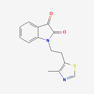 molecular formula C14H12N2O2S B3022353 1-[2-(4-methyl-1,3-thiazol-5-yl)ethyl]-1H-indole-2,3-dione CAS No. 681837-50-3