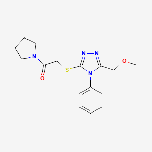molecular formula C16H20N4O2S B3022354 3-(methoxymethyl)-5-[(2-oxo-2-pyrrolidin-1-ylethyl)thio]-4-phenyl-4H-1,2,4-triazole CAS No. 881595-76-2