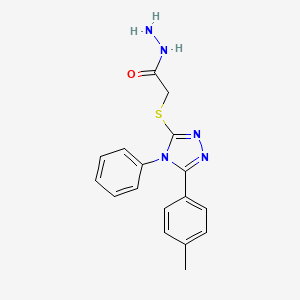 molecular formula C17H17N5OS B3022356 2-{[5-(4-甲基苯基)-4-苯基-4H-1,2,4-三唑-3-基]硫代}乙酰肼 CAS No. 500119-41-5