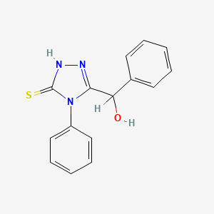 molecular formula C15H13N3OS B3022359 (5-mercapto-4-phenyl-4H-1,2,4-triazol-3-yl)(phenyl)methanol CAS No. 21358-25-8