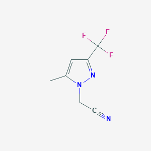molecular formula C7H6F3N3 B3022371 2-(5-methyl-3-(trifluoromethyl)-1H-pyrazol-1-yl)acetonitrile CAS No. 1001500-48-6