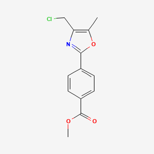 molecular formula C13H12ClNO3 B3022372 Methyl 4-(4-(chloromethyl)-5-methyloxazol-2-yl)benzoate CAS No. 675148-38-6