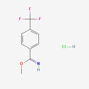molecular formula C9H9ClF3NO B3022373 Methyl 4-(Trifluoromethyl)benzimidate Hydrochloride CAS No. 56108-08-8