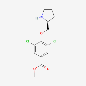 molecular formula C13H15Cl2NO3 B3022376 methyl 3,5-dichloro-4-[[(2S)-pyrrolidin-2-yl]methoxy]benzoate CAS No. 922529-35-9