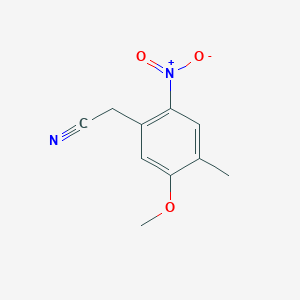 molecular formula C10H10N2O3 B3022382 2-(5-Methoxy-4-methyl-2-nitrophenyl)acetonitrile CAS No. 97655-14-6