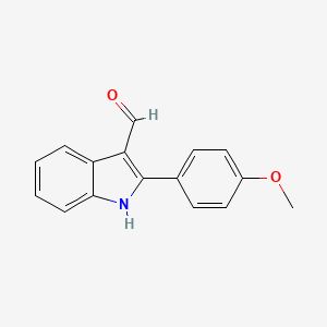 molecular formula C16H13NO2 B3022396 2-(4-methoxyphenyl)-1H-indole-3-carbaldehyde CAS No. 76195-80-7