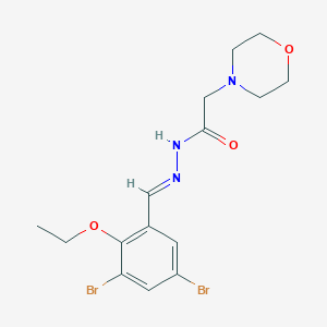 molecular formula C15H19Br2N3O3 B302240 N'-(3,5-dibromo-2-ethoxybenzylidene)-2-(4-morpholinyl)acetohydrazide 