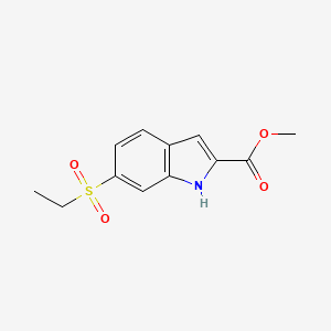 molecular formula C12H13NO4S B3022401 methyl 6-(ethylsulfonyl)-1H-indole-2-carboxylate CAS No. 910443-13-9