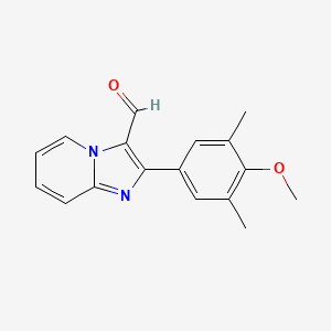 molecular formula C17H16N2O2 B3022402 2-(4-Methoxy-3,5-dimethylphenyl)imidazo[1,2-a]pyridine-3-carbaldehyde CAS No. 898392-39-7
