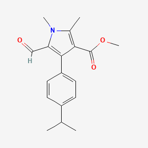 molecular formula C18H21NO3 B3022406 Methyl 5-formyl-4-(4-isopropylphenyl)-1,2-dimethyl-1H-pyrrole-3-carboxylate CAS No. 881041-59-4
